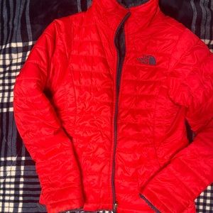 North face reversible: red and navy.
